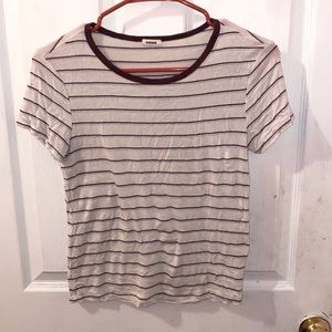 Garage striped T- short, M, runs a little small, slightly worn